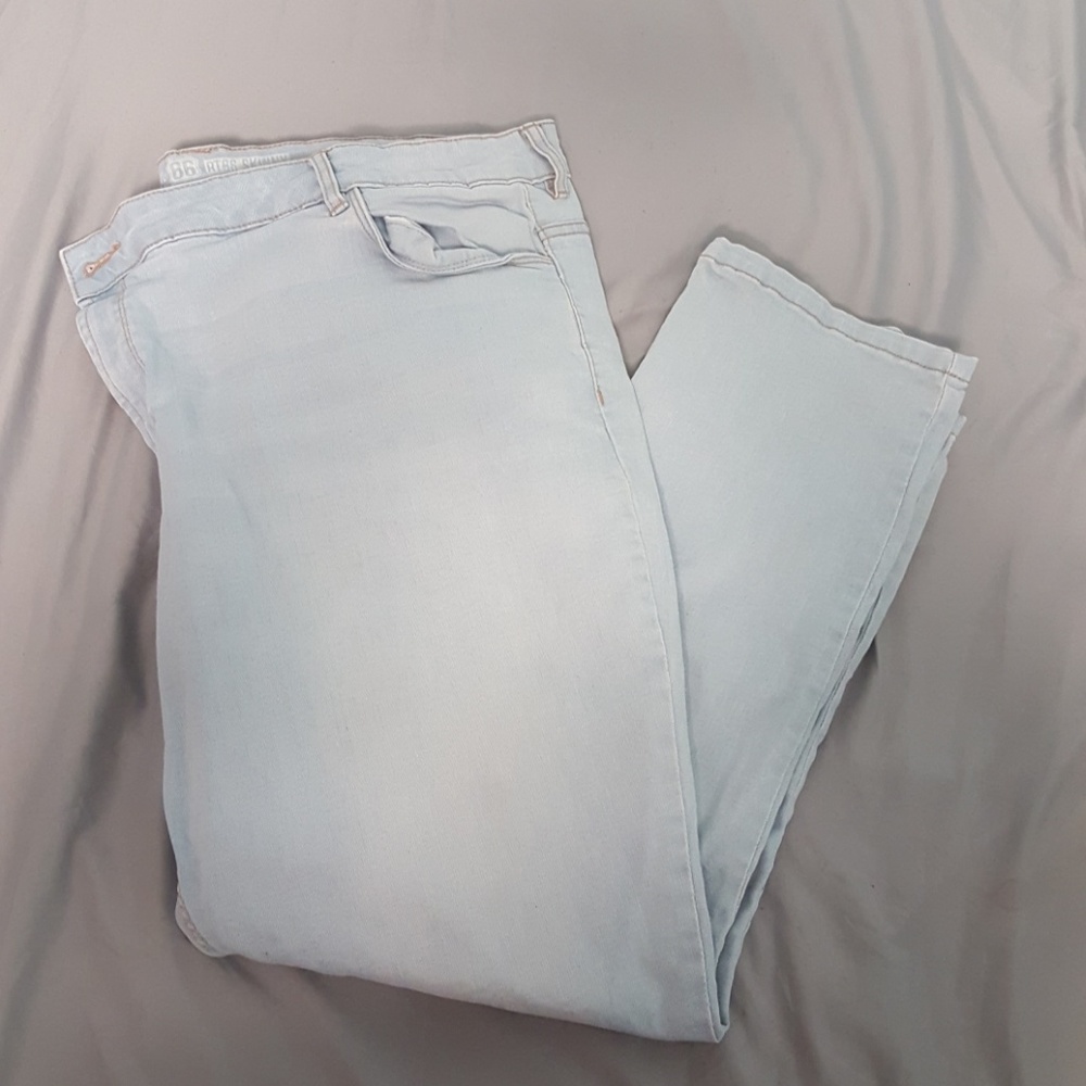 Baby blue route 66 skinny jeans